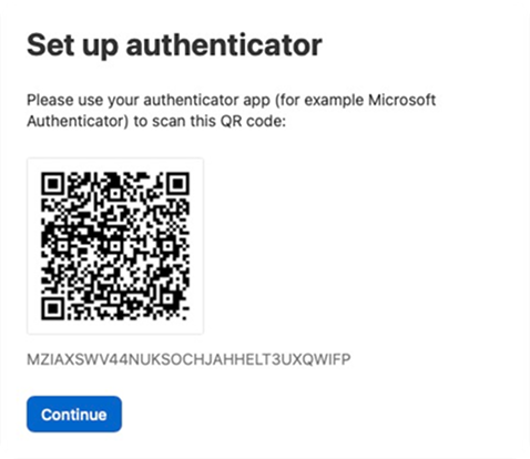 Set up authenticator